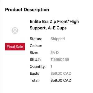 Lululemon Enlite Bra